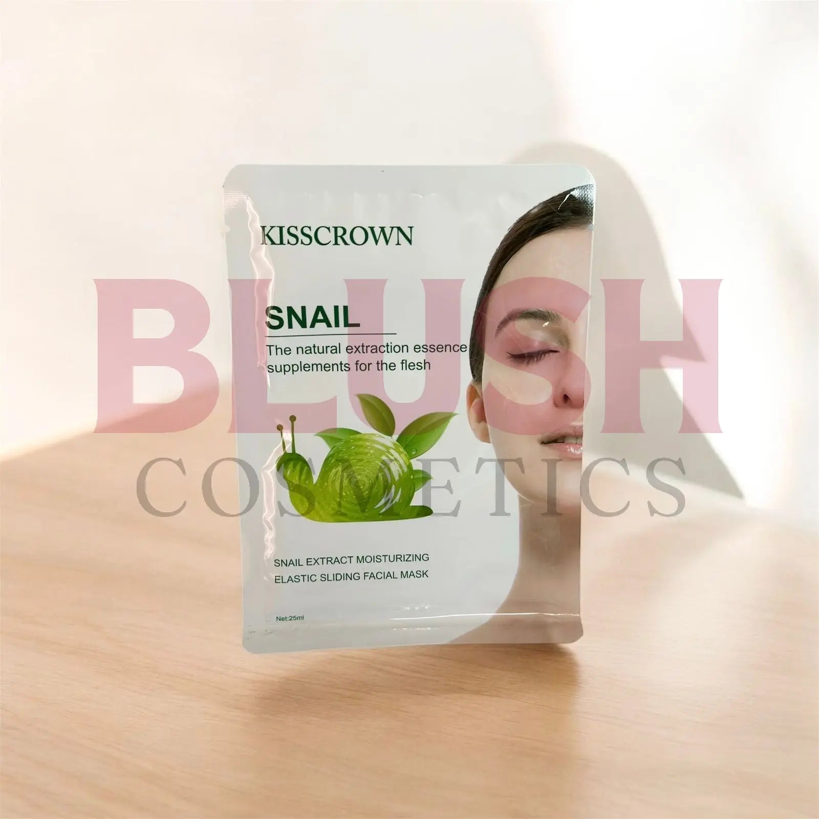 Kisscrown Snail Extract Moisturizing Elastic Sliding Facial Mask Blush Cosmetics