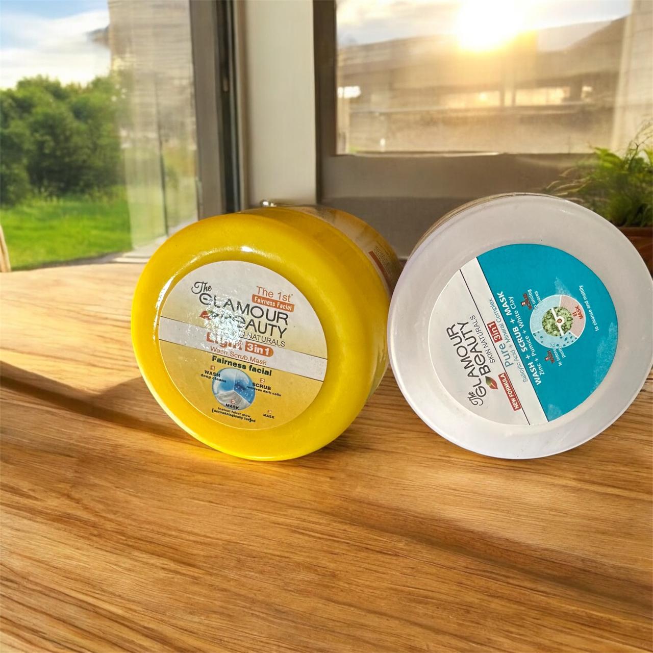 "GLAMOUR BEAUTY" 3 in 1 Pure facial mask scrub